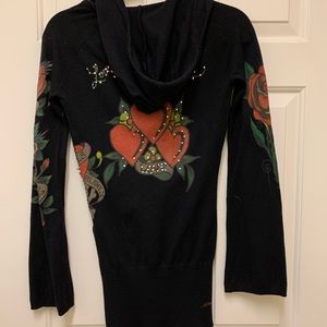 Ed Hardy black hooded sweater